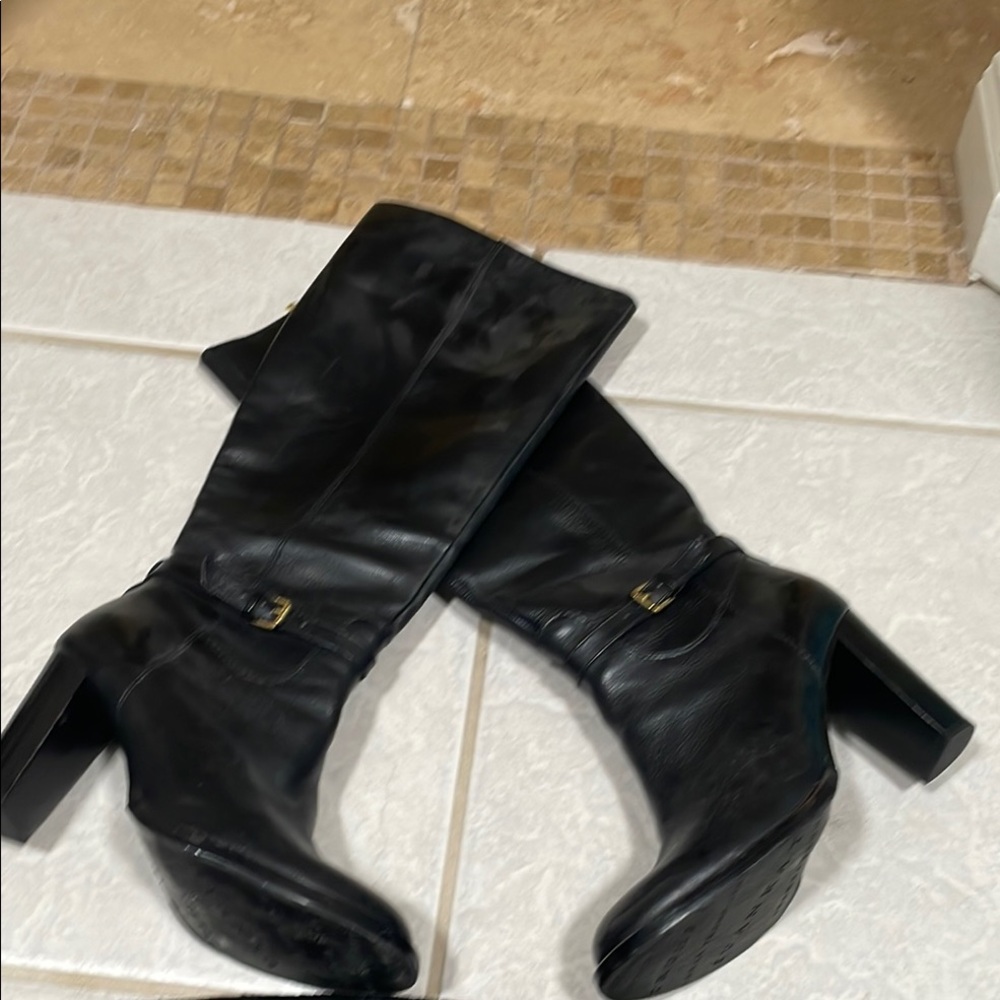 Ivanka Trump Black Heeled Boots Classic Style